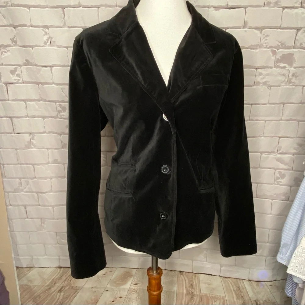 Old Navy Women's Black Velvet Blazer Size XL - Picture 1 of 6
